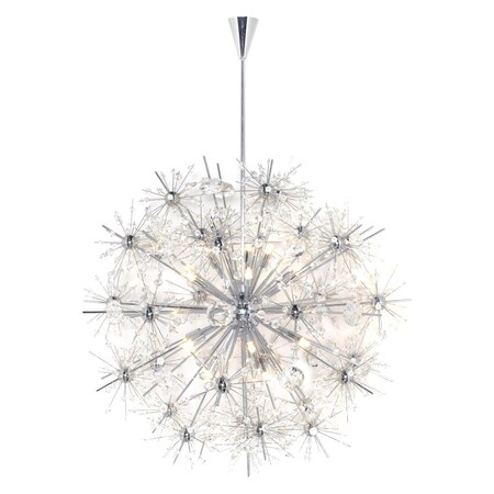 Maxim Eighteen Light Polished Chrome Beveled Crystal Glass Up Chandelier 39746BCPC